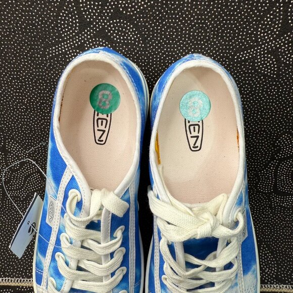Keen Womens Size 8 Blue Tie-Dye Canvas Lace-Up Sneakers Casual Shoes - Picture 5 of 10